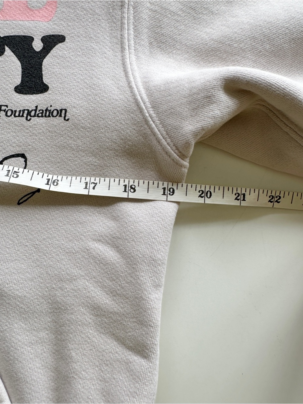 Rare MADHAPPY Jed Foundation Mental Capacity Rainbow Heritage Beige Hoodie XS - Picture 10 of 14